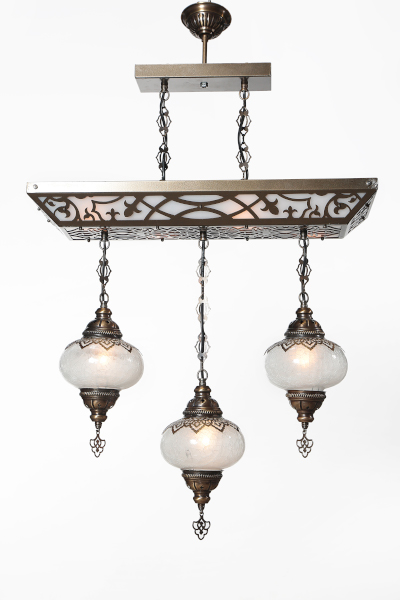 3in1 No.3 Size Ottoman Design Rectangle Ceiling Chandelier